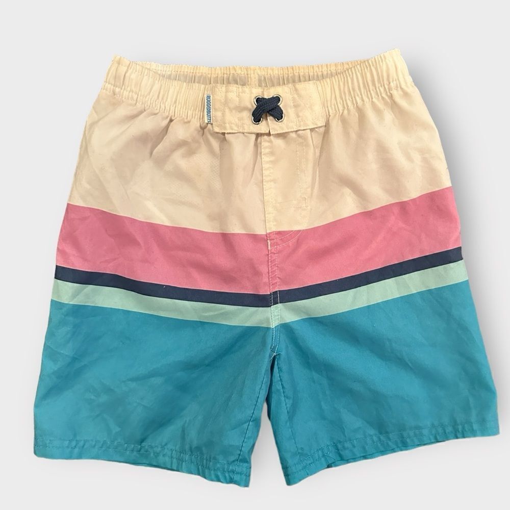 Rugged Butts Kids Striped Swim Shorts Size 7